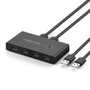 Spínacia skrinka HUB 4x USB 2.0 switch, USB rozbočovač pre dva počítače - diel