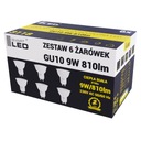 6x GU10 LED ŽIAROVKA 9W Teplá biela - 3000K