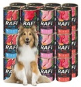 RAFI Mix Flavors Mokré krmivo pre psov 24 x 400 g bezobilné krmivo pre psov