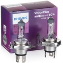 Silné žiarovky H4 PHILIPS VisionPlus +60% 60/55W