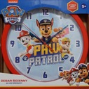 Detské nástenné hodiny Paw Patrol, 24 cm, priemer, červené