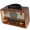 VINTAGE RÁDIO V RETRO ŠTÝLE s Bluetooth A SOLÁRNYM PANELOM