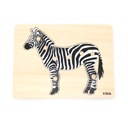 Viga 44603 Puzzle na podložke s rúčkami - Zebra