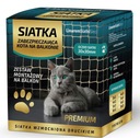 SET BALKÓNOVÁ SIEŤ 6x3m S DRÔTOM PREMIUM MAČKA BEZ VŔTANÍ