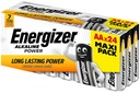 24x ENERGIZER BATÉRIA Alkalické napájanie LR6 AA 1,5V