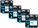 4x atrament HP 912 OFFICEJET PRO 8022e 8024e 8025e