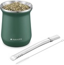 YERBA MATE BOMBILLA SADA MATERO GOURDIN inox CM