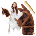 Hobby Horse mäkká konská hlava kôň na palici vzdychá 93 cm cvalom znie plyšovo