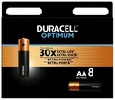 DURACELL OPTIMUM LR6 AA alkalická batéria 8 ks.