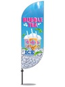 Vlajka BUBBLE TEA na stožiari, modrá, 290 cm