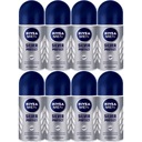 Pánsky roll-on antiperspirant pre mužov Nivea Men Silver 48h 8 x 50 ml