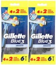 Jednorazový holiaci strojček GILLETTE BLUE 3 SMOOTH 2 x 6 kusov