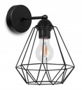 Retro drôtená lampa čierna elegantná klasika