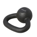 Liatinový kettlebell, čierna činka na silový tréning, 4 kg KZG04 HMS