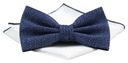 Motýlik s vreckovým -Chattier- Navy Blue Melange