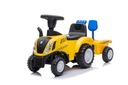 Tlačný traktor NEW HOLLAND s prívesom