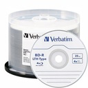 VERBATIM BLU-RAY DISKY BD-R x4 25 GB koláč 50 LTH