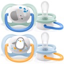 AVENT cumlík 0-6M SILIKON ULTRA AIR ANIMALS 2 KS