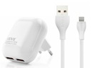 2xUSB sieťová nabíjačka + Lightning kábel