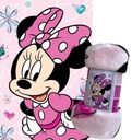 Fleecová deka Minnie Mouse Plaid Mickey Deka Ružová pre dieťa MÄKKÉ TEPLÉ