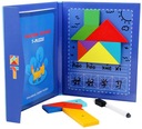 Montessori drevené bloky magnetické puzzle