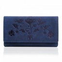 Veľká dámska kožená peňaženka Paolo Peruzzi Wallets Clutch Bag Navy Blue