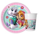 Narodeninová súprava Paw Patrol Skye, taniere, šálky