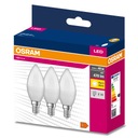 3x E14 LED CANDLE žiarovka 4,9W = 40W 3000K OSRAM