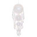 VEĽKÝ LAPAČ SNOV - BIELE VINTAGE BOHO PERIE 110CM