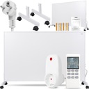 Set IR CRONOS Carbon P1000 White vykurovací panel + Termostat s diaľkovým ovládaním +