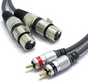 KÁBEL 2x XLR ZÁSUVKA 2x RCA ZÁSTRČKA VITALCO MKR24 1,5m