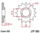 Jt Sprocket Front 2051 13 Tt 250 93-04 205113 Jt 520