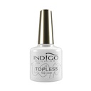 Indigo Topless Top Coat 7 ml strieborných častíc