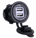 Vstavaná autonabíjačka USB 12V 24V VOLTMETER 2XUSB