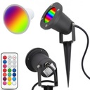 ZÁHRADNÁ POVODŇA RGB RGBW GU10 ZAPNUTÉ + DIAĽKOVÉ OVLÁDANIE