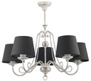 ARKADA Luster Silver Black Tienidlá 5xE27 Závesná lampa pre domácu izbu