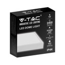 V-TAC 24W LED štvorcové stropné svietidlo IP44 30x30cm Biele VT-8624W-SQ 6500K 2400lm