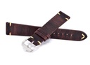 Remienok na hodinky 22MM BURGUNDY Vintage Retro Leather