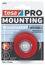 tesa PRO Montážna obojstranná montážna páska, priehľadná, 5m x 19mm