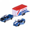 Majorette Race Trailer Ford F-150 Raptor + Mustang GT 2053111