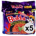 Buldak ramen polievka kuracie habanero limetka veľmi pikantná Samyang x5