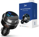 3MK HyperCar Charger FM vysielač - 2xUSB-A + 1 čítačka kariet TF + Bluetoot