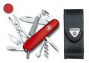 Victorinox 1.3743, vreckový nôž Mountaineer + kožené puzdro 4.0520.3, 91 mm