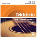 Struny pre akustickú gitaru D'Addario EJ15 Phosphor Bronze 10-47