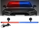 80 LED KRÁSNY STROBESKOP Policajné výstražné svetlo Lúč svetla okna