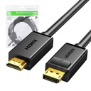 UZELENÝ KÁBEL DISPLAYPORT NA HDMI DP101 1080 FULLHD 1,5M PVC