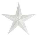 Papier STAR LANTERN veľká 60cm krásna výšivka 5 ramien BIELA ​​_06