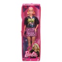 BÁBIKA BARBIE FASHIONISTAS, RUŽOVÉ TRIČKO, SUKŇA