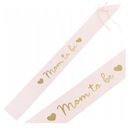 Baby Shower Sash Mom to be For the Future Mother, ružová, 75 cm, 1 kus