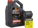 MOTUL 8100 X-CLEAN 5W40 5L + OLEJOVÝ FILTER OP641